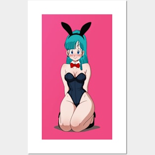 Blue Haired Bunny Posters and Art